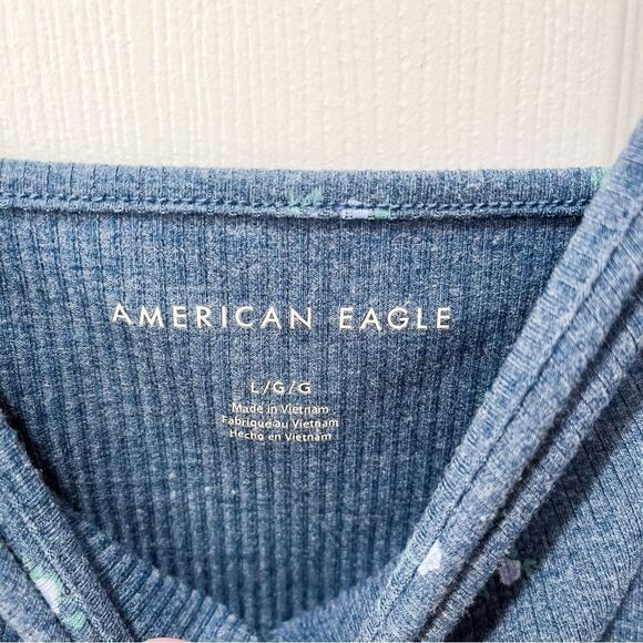 AE Floral Ribbed Tank Top - Picture 3 of 3